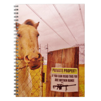 Pink Private Property Horse Notitieboek