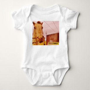 Pink Private Property Horse Romper