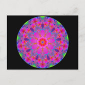 Pink Psychedelic Mandala Briefkaart (Voorkant)