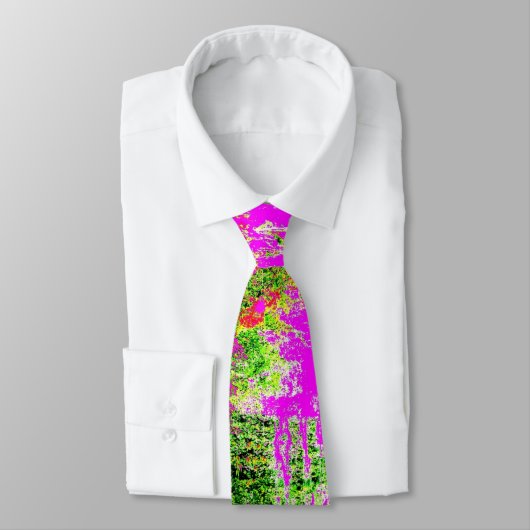 Pink Psychedelic Maui Waterfall Mannen Necktie Stropdas (Gebonden)