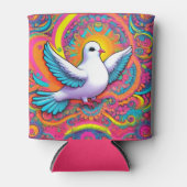 Pink Psychedelic Peace Dove Koelbox Blikjeskoeler (Voorkant)