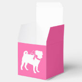 Pink Pug Dog Theme Party Celebration Bedankdoosjes (Geopend)