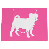 Pink Pug Dog Theme Party Celebration Groot Cadeauzakje (Voorkant)