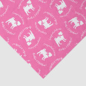 Pink Pug Dog Theme Party Celebration Tissuepapier (Detail)