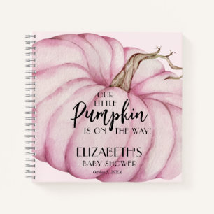 Pink Pumpkin Girl Baby shower Gastboek Notitieboek