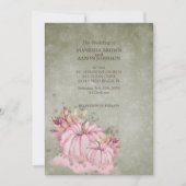 PINK Pumpkin Herfst Harvest - Wedding Invite Kaart (Voorkant)