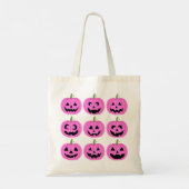 Pink Pumpkins gehyped voor Halloween Tote Bag (Achterkant)