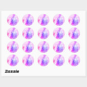 Pink Purple Aquarelle Lip Balm Pot Étiquettes (Feuille)