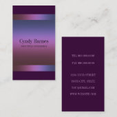 Pink Purple Blue Gradient sur Plum Carte de visite (Devant / Derrière)