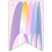 Pink Purple Bonne Bannière de Bunting Anniversaire (Premier drapeau)