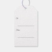 Pink Purple Butterflies Modern Script Cadeaulabel (Achterkant)