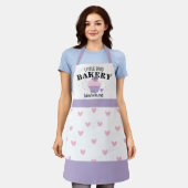 Pink Purple Cupcake Customizable Bakery Schort (Gedragen)
