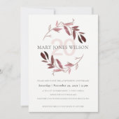 PINK PURPLE FAUNA WREATH TOUTE ANNÉE CARTE ANNIVER (Devant)