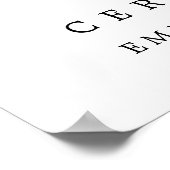 Pink Purple Floral Mariage Cérémonie Affiche de bi (Coin)