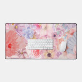 Pink & Purple Floral Pattern (Clavier et souris)