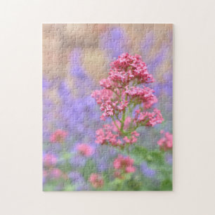 Pink Purple Flowers English Garden Natuur Foto Legpuzzel