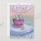Pink & Purple Fundy Cool Mice Carte d'anniversaire (Dos)