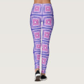 Pink & Purple Geometric Square Leggings (Dos)