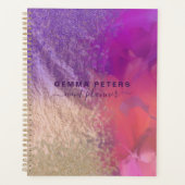 Pink Purple Gold Foil Parties scintillant Calligra (Devant)