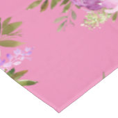 Pink Purple Jaune Aquarelle Florale Nappe (Angle)