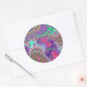 Pink Purple Melt Grand Stickers Rond. (Enveloppe)
