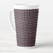 Pink Purple Plaid Checker Seamless Pattern Latte Mok (Linkerhoek)