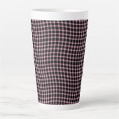 Pink Purple Plaid Checker Seamless Pattern Latte Mok (Voorkant)