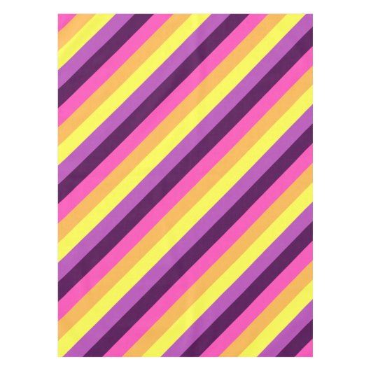 Pink Purple Retro Stripes Petite Nappe (Devant)