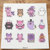 Pink & Purple Spooky Creatures Magic Stickers