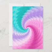 Pink Purple Turquoise Tiedye Invitation Anniversai (Dos)