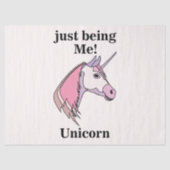 Pink Purple Unicorn Head Tissuepapier (Voorkant)