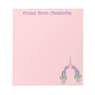 Pink Purple Unicorn Nom photo Objet Carnet