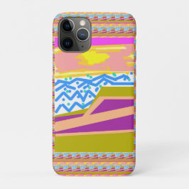 Pink Purple Yellow Sunset Yacht iPhone 11 Pro Hoesje