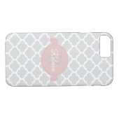 Pink Quatrefoil coque iphone Coque-Mate personnali (Dos (Horizontal))