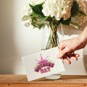 Pink Queen Crown Bonne mère jour Carte postale