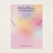 pink rainbow holographic necklace earrings display (Devant)