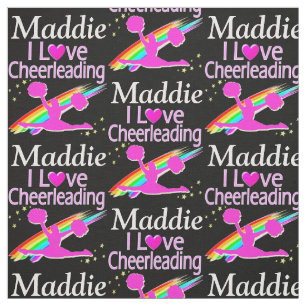 PINK RAINBOW I ADORE CHEERLEADES TISSU CUSTOMISÉ
