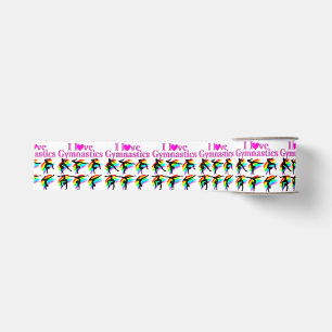 PINK RAINBOW IK HOU VAN GYMNASTISCH ONTWERP GROSGRAIN LINT