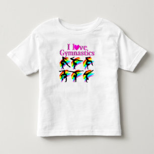 PINK RAINBOW IK HOU VAN GYMNASTISCH ONTWERP KINDER SHIRTS