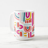 Pink Rainbow Mug – Cute Soft Pastel Coffee Cup (Devant gauche)