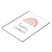 Pink Rainbow Notitieboek – Aangepaste naam Terug n (Linkerzijde)