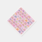 Pink Rainbow Pattern verjaardag Servet (Hoek)