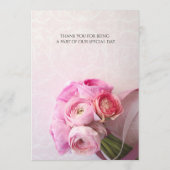 Pink ranunculus bouquet programma (Achterkant)