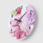 Pink Raspberry Macarons French Pastry Foto Grote Klok (Hoek)