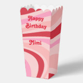 Pink Red Abstract Pattern Trendy Bedankdoosjes (Achterkant)