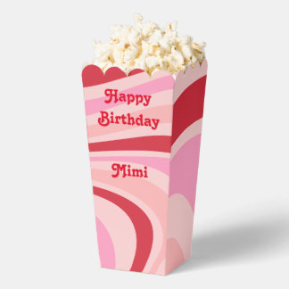 Pink Red Abstract Pattern Trendy Bedankdoosjes