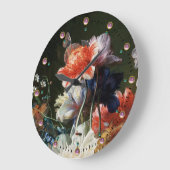 PINK RED ANEMONES WHITE FLOWERS, BUTTERFLES IN BLA GROTE KLOK (Hoek)