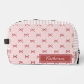 Pink & Red Bow Pattern Gingham Coquette Cosmetic  Toilettasje (Voorkant)