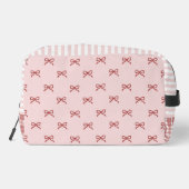 Pink & Red Bow Pattern Gingham Coquette Cosmetic  Toilettasje (Achterkant)