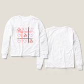 Pink & Red Cheer Tic-Tac-Toe Valentine's Day (Motif Recto et Verso)